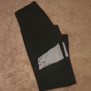 Avia Black Leggings with Mesh Accent